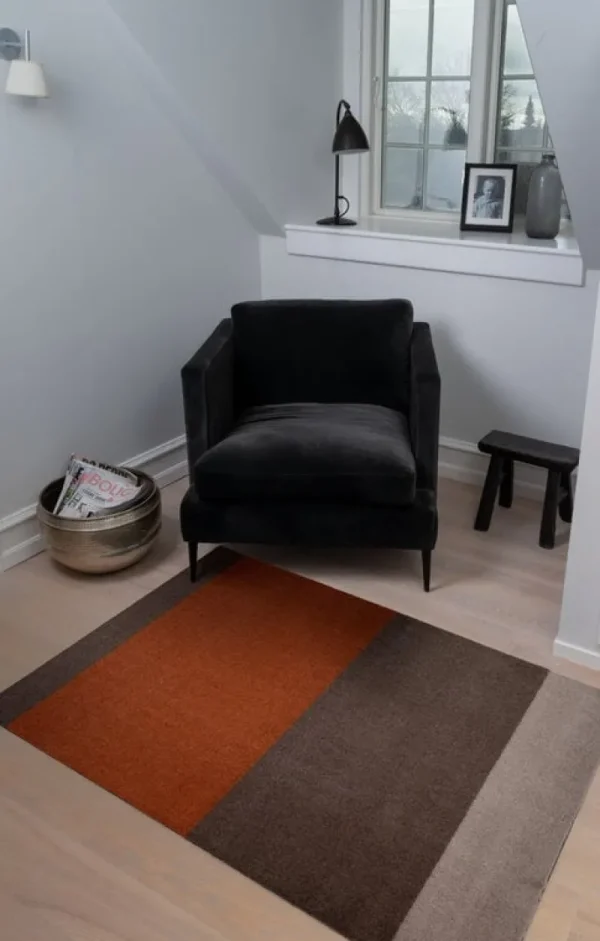 Tica Copenhagen Teppiche Und Läufer^Stripes Teppich, 90 x 130 cm, Braun - Terrakotta