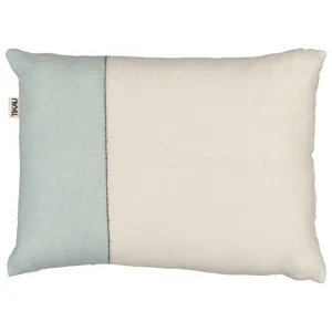 Finnish Design Shop Kissen^Tikau Block Kissen, 45 x 60 cm, Blau - schwarze Streifen