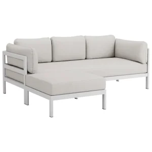 HAY Sofas Und Liegen-TIPTOE Easy Ottomane, Australgrau - Heidegrau