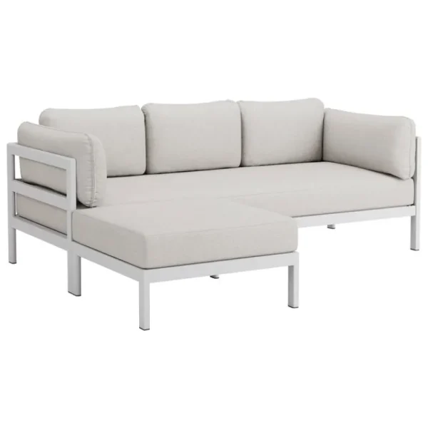 HAY Sofas Und Liegen-TIPTOE Easy Ottomane, Australgrau - Heidegrau