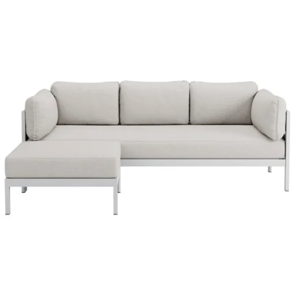 HAY Sofas Und Liegen-TIPTOE Easy Ottomane, Australgrau - Heidegrau
