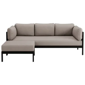 Audo Copenhagen Sofas Und Liegen-TIPTOE Easy Ottomane, Graphitschwarz - Sandbeige