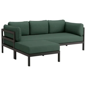 TIPTOE Sofas Und Liegen-Easy Ottomane, Graphitschwarz - Waldgrün