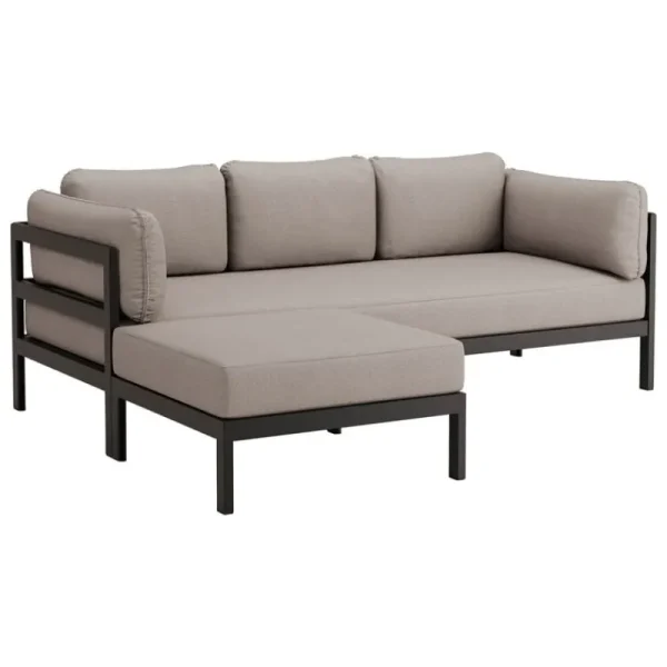 Audo Copenhagen Sofas Und Liegen-TIPTOE Easy Ottomane, Graphitschwarz - Sandbeige