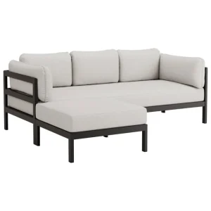 TIPTOE Sofas Und Liegen-Easy Ottomane, Graphitschwarz - Heidegrau
