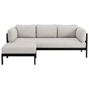 TIPTOE Sofas Und Liegen-Easy Ottomane, Graphitschwarz - Heidegrau