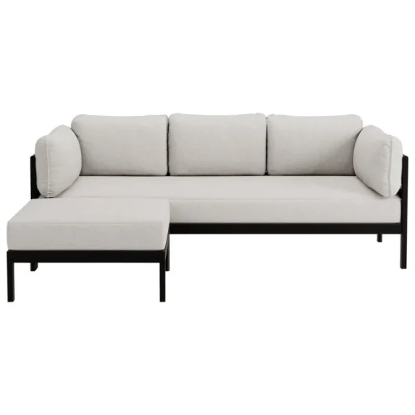 TIPTOE Sofas Und Liegen-Easy Ottomane, Graphitschwarz - Heidegrau
