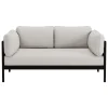 HAY Sofas Und Liegen-TIPTOE Easy 2-Sitzer-Sofa, Graphitschwarz - Heidegrau