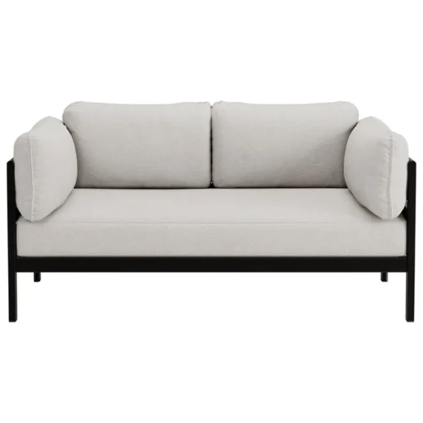 HAY Sofas Und Liegen-TIPTOE Easy 2-Sitzer-Sofa, Graphitschwarz - Heidegrau