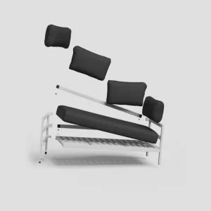Warm Nordic Sofas Und Liegen-TIPTOE Easy 2-Sitzer-Sofa, Graphitschwarz - Schiefergrau