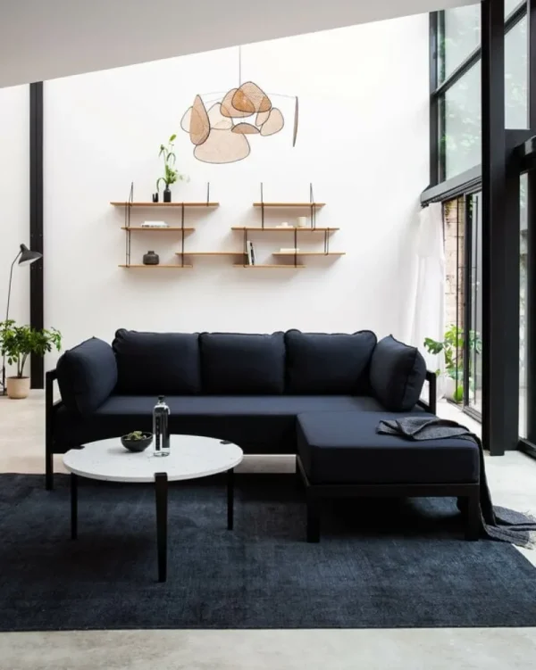 TIPTOE Sofas Und Liegen-Easy 3-Sitzer-Sofa, Graphitschwarz - Mitternachtsblau