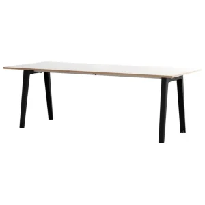 GUBI Tische-TIPTOE New Modern Tisch, 220 x 95 cm, weißes Laminat - Graphitschwarz