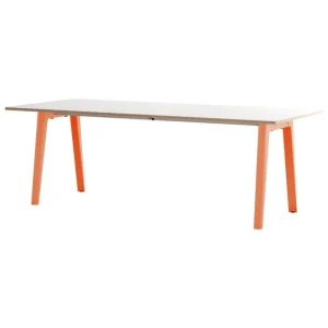 Viccarbe Tische-TIPTOE New Modern Tisch, 220 x 95 cm, weißes Laminat - Eschenrosa