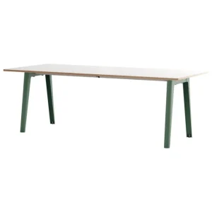 HAY Tische-TIPTOE New Modern Tisch, 220 x 95 cm, weißes Laminat - Eukalyptusgrau
