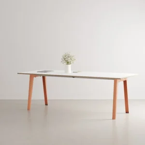 Viccarbe Tische-TIPTOE New Modern Tisch, 220 x 95 cm, weißes Laminat - Eschenrosa