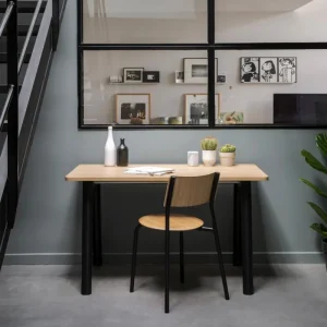 Lundia Tische-TIPTOE New Modern Tisch, 160 × 95 cm, Eiche - Graphitschwarz