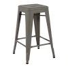 Tolix Sitzgelegenheiten-Barhocker H65, matt MFT Grey de Paris