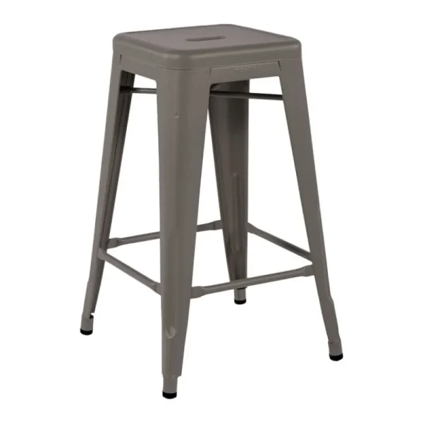 Tolix Sitzgelegenheiten-Barhocker H65, matt MFT Grey de Paris
