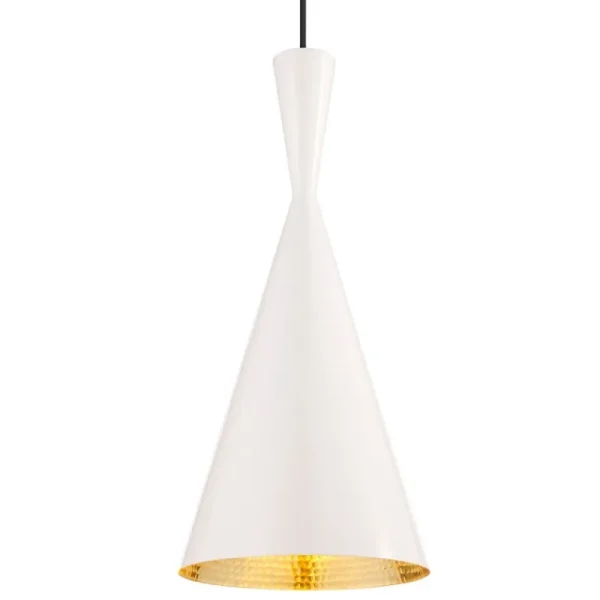 Santa & Cole Deckenleuchten-Tom Dixon Beat Tall LED-Pendelleuchte, Weiß