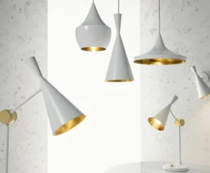 Santa & Cole Deckenleuchten-Tom Dixon Beat Tall LED-Pendelleuchte, Weiß