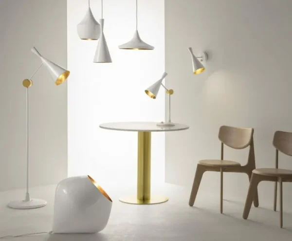Santa & Cole Deckenleuchten-Tom Dixon Beat Tall LED-Pendelleuchte, Weiß