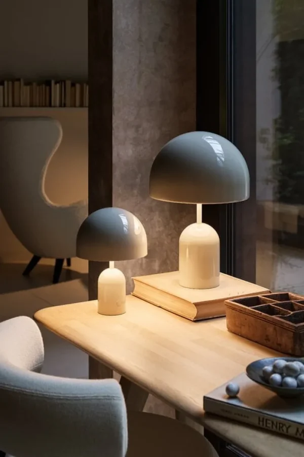 Kartell Tischlampen-Tom Dixon Bell LED-Tischleuchte, grau