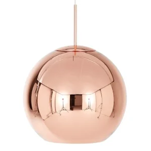 &Tradition Deckenleuchten-Tom Dixon Copper LED-Pendelleuchte, rund, 25 cm