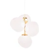 Secto Design Deckenleuchten-Tom Dixon Melt Chandelier Mini Pendelleuchte, LED, Opal - Gold