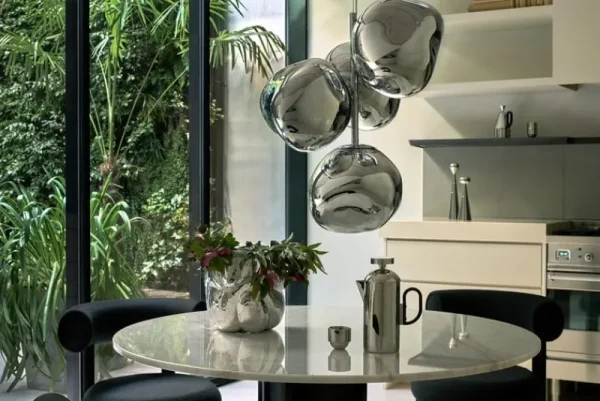 Bomma Deckenleuchten-Tom Dixon Melt Chandelier Mini Pendelleuchte, LED, silber