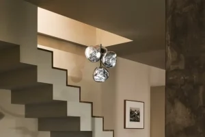 Bomma Deckenleuchten-Tom Dixon Melt Chandelier Mini Pendelleuchte, LED, silber