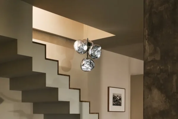 Bomma Deckenleuchten-Tom Dixon Melt Chandelier Mini Pendelleuchte, LED, silber