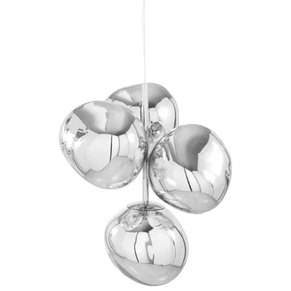 Bomma Deckenleuchten-Tom Dixon Melt Chandelier Mini Pendelleuchte, LED, silber