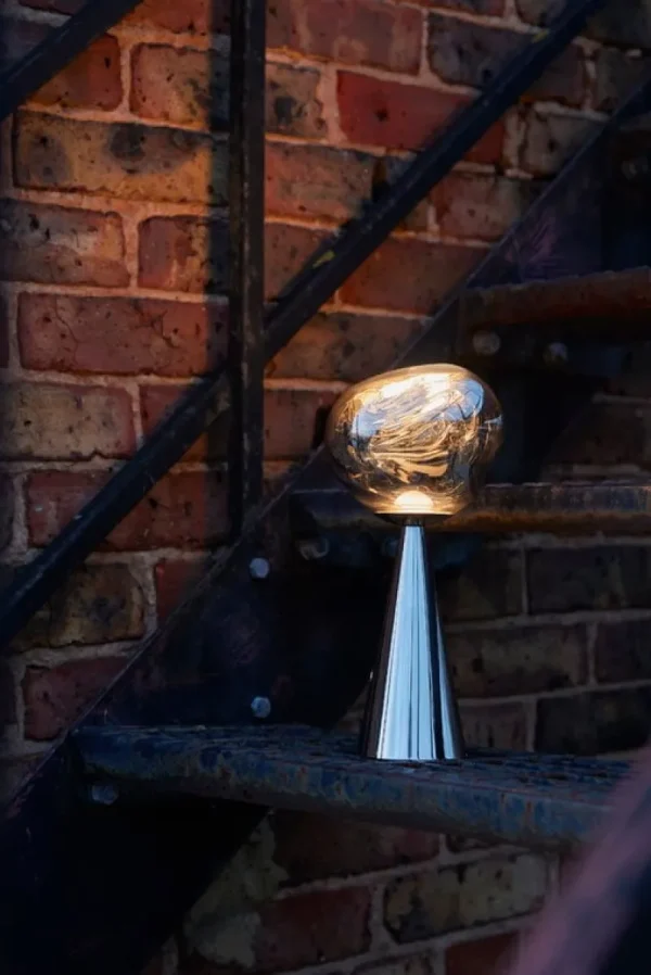 Tom Dixon Außenbeleuchtung | Tischlampen^Melt LED-Tischleuchte, tragbar, Silber