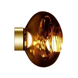 Nuura Wandleuchten-Tom Dixon Melt Surface Mini LED-Wandleuchte, Gold
