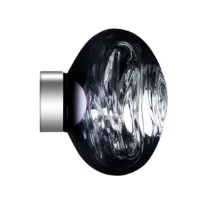 &Tradition Wandleuchten-Tom Dixon Melt Surface Mini LED-Wandleuchte, Rauchgrau