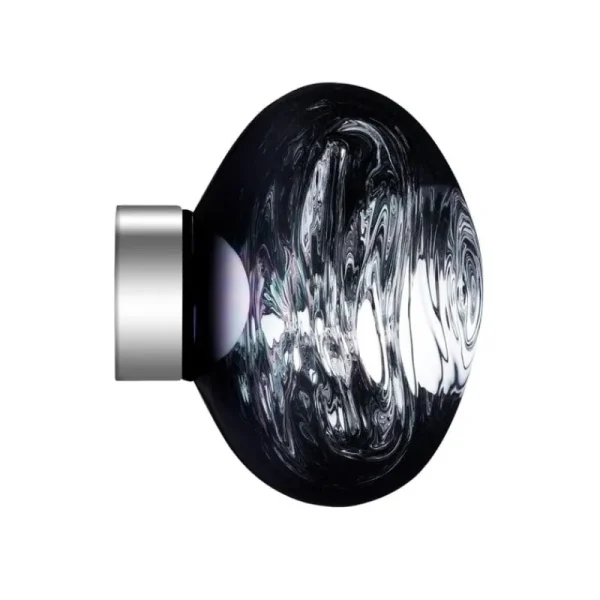 &Tradition Wandleuchten-Tom Dixon Melt Surface Mini LED-Wandleuchte, Rauchgrau