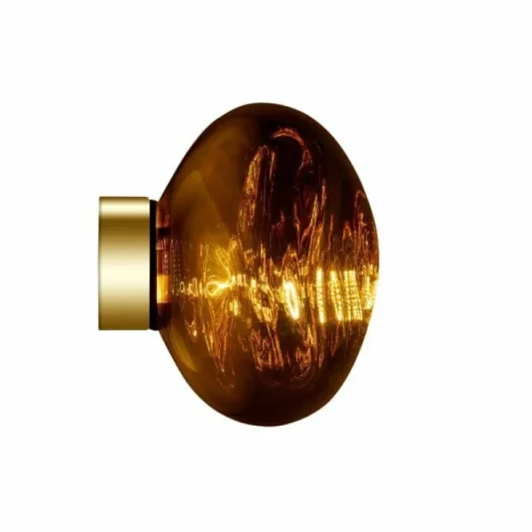 Nuura Wandleuchten-Tom Dixon Melt Surface Mini LED-Wandleuchte, Gold