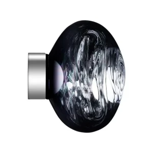 &Tradition Wandleuchten-Tom Dixon Melt Surface Mini LED-Wandleuchte, Rauchgrau