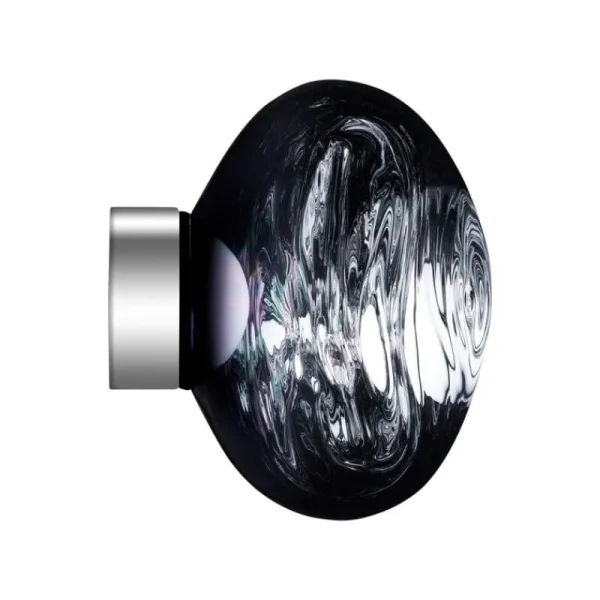 &Tradition Wandleuchten-Tom Dixon Melt Surface Mini LED-Wandleuchte, Rauchgrau