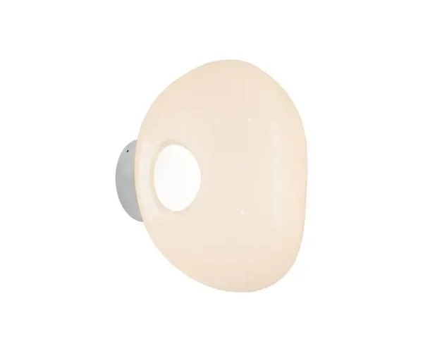 Secto Design Wandleuchten-Tom Dixon Melt Surface Mini LED Wandleuchte, Opal - Silber