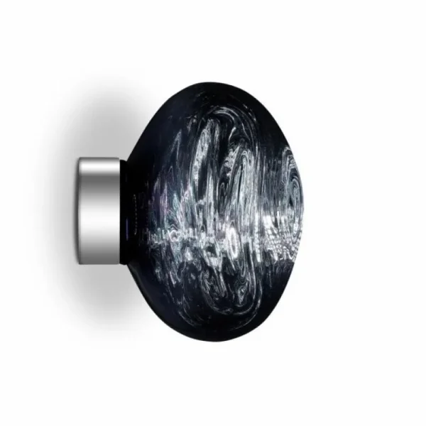 &Tradition Wandleuchten-Tom Dixon Melt Surface Mini LED-Wandleuchte, Rauchgrau