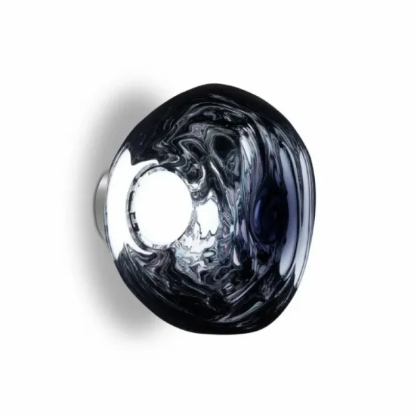 &Tradition Wandleuchten-Tom Dixon Melt Surface Mini LED-Wandleuchte, Rauchgrau