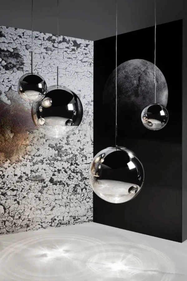 Secto Design Deckenleuchten-Tom Dixon Mirror Ball LED Pendelleuchte, 25 cm, Silber