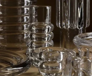 Klong Vasen-Tom Dixon Press Vase, groß, klar