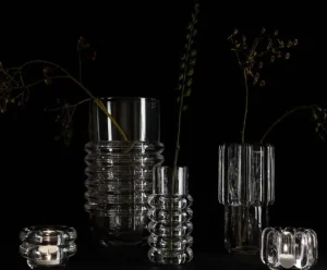 Tom Dixon Vasen-Press Vase, mittelgroß, klar