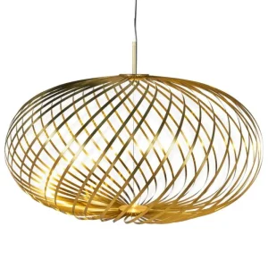 Nemo Lighting Deckenleuchten-Tom Dixon Spring LED-Pendelleuchte, mittelgroß, Messing