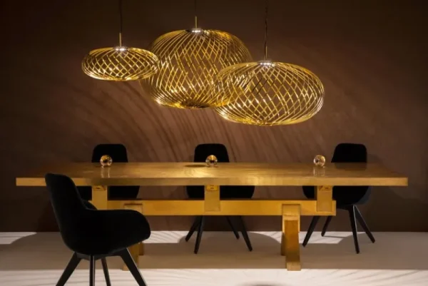 Nemo Lighting Deckenleuchten-Tom Dixon Spring LED-Pendelleuchte, mittelgroß, Messing