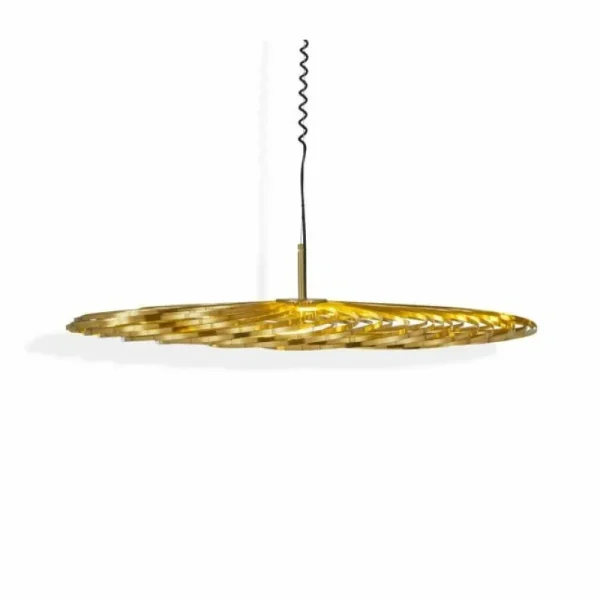 Nemo Lighting Deckenleuchten-Tom Dixon Spring LED-Pendelleuchte, mittelgroß, Messing