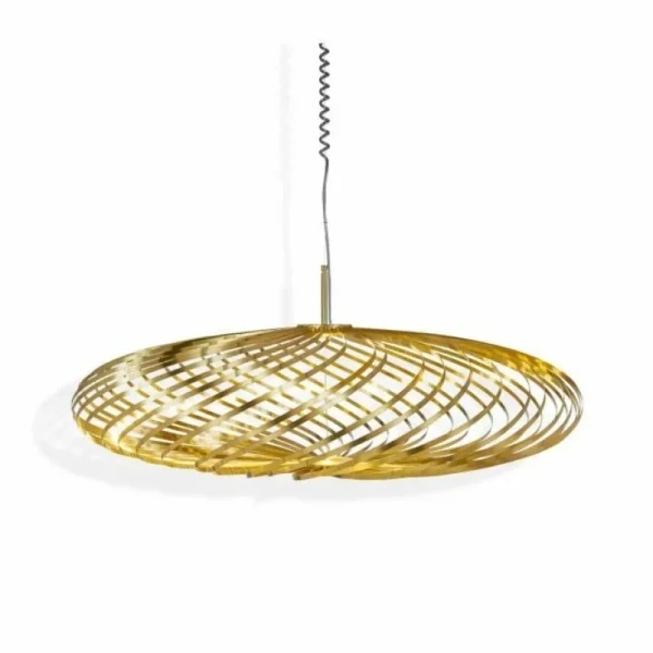 Nemo Lighting Deckenleuchten-Tom Dixon Spring LED-Pendelleuchte, mittelgroß, Messing
