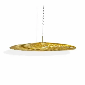 Louis Poulsen Deckenleuchten-Tom Dixon Spring LED-Pendelleuchte, groß, Messing